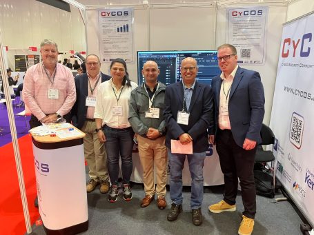 Members of the CyCOS team at SME XPO 2025, London, June 2025.