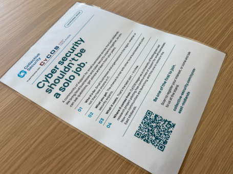 Promotional flyer for the East Midlands Community of Support