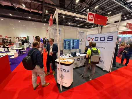 The CyCOS stand at SME XPO 2025.