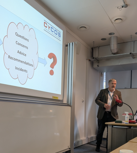 Presenting CyCOS at the CRANE All-Hands Meeting on 8 September 2026.